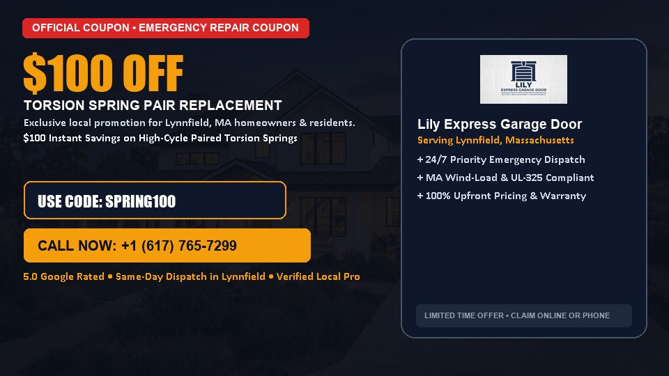 Lily Express Garage Door $100 OFF Dual Torsion Spring Replacement