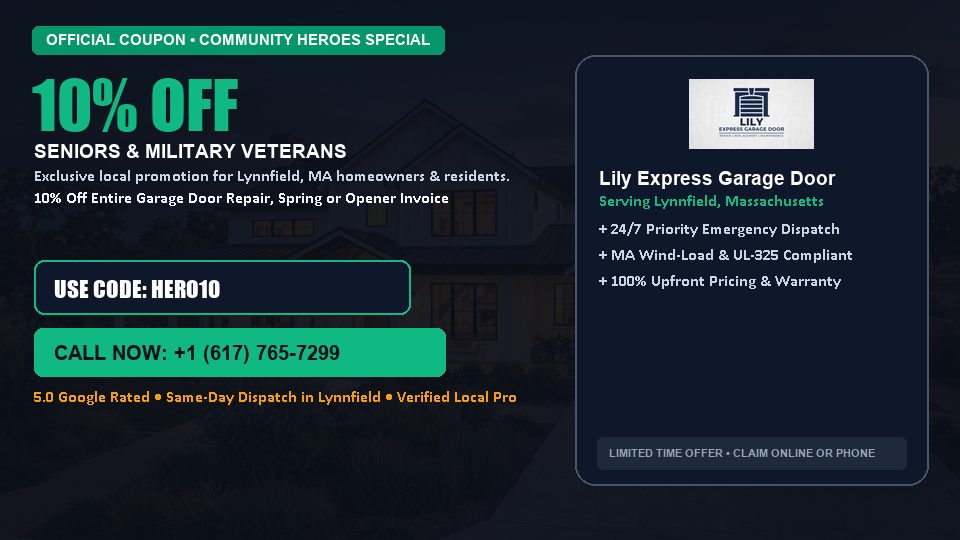 Lily Express Garage Door 10% OFF Seniors & Military Veterans in Lynnfield, MA